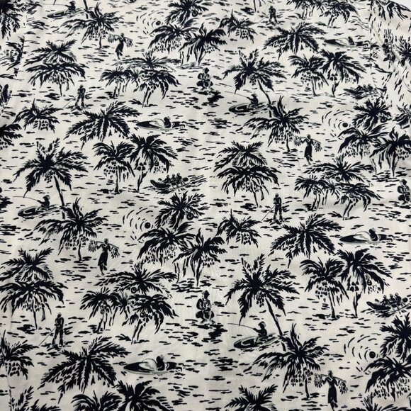 Polo Ralph Lauren Hawaiian Camp Polo Shirt Mens Large White Palm Trees AOP - Picture 9 of 9